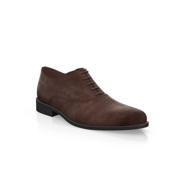 Bashwood Handmade Brown Suede Leather Oxfords For Men